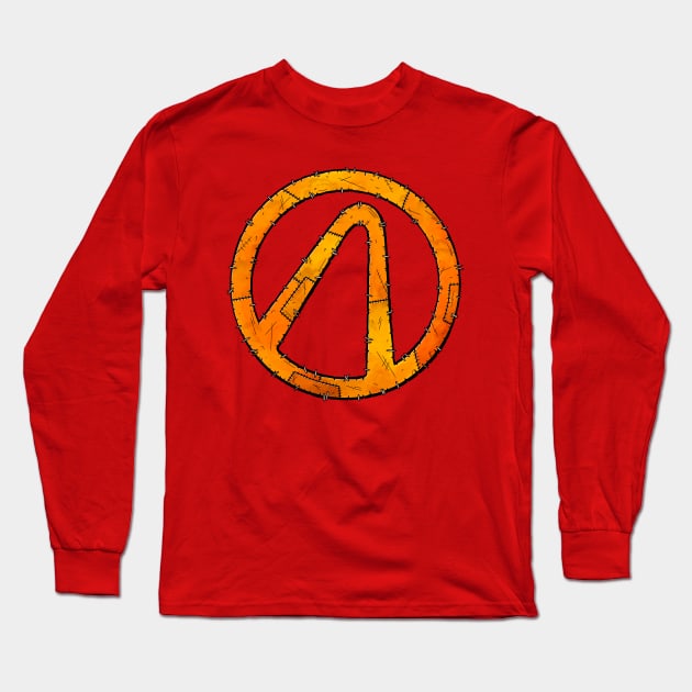 Vault Symbol Stitched - Borderlands Long Sleeve T-Shirt by Doomgriever